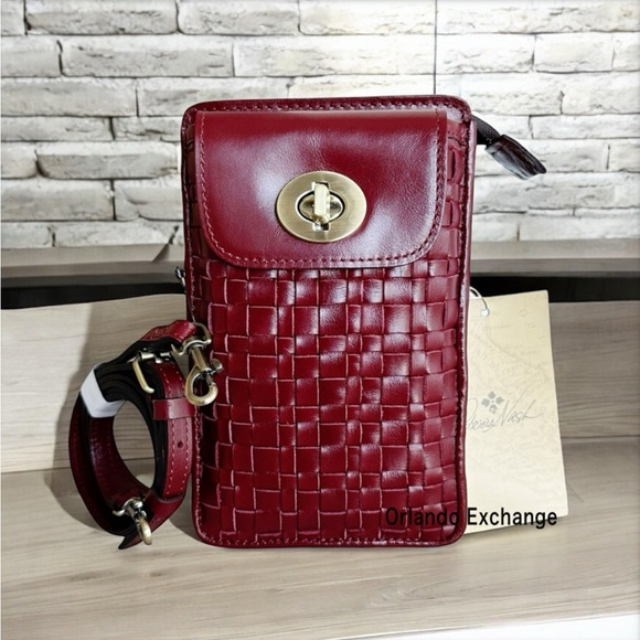 Patricia Nash Woven Phone Crossbody Bag - Picture 1 of 13